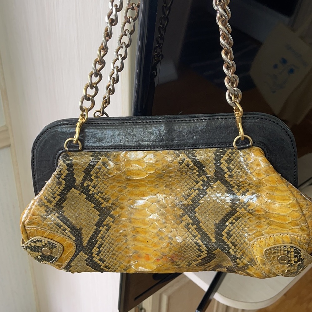 Elaine Turner Python Leather Bag - image 1